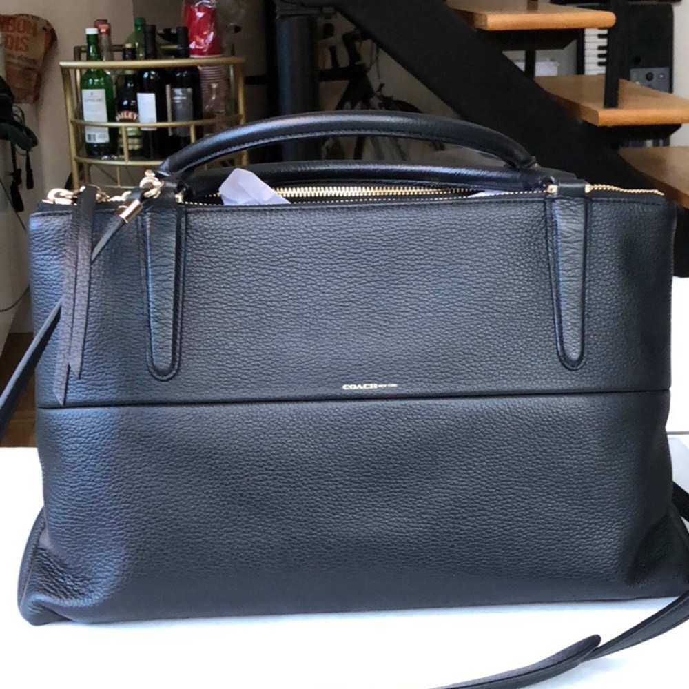 🚫SOLD Coach Borough Bag Pebbled Leather Black